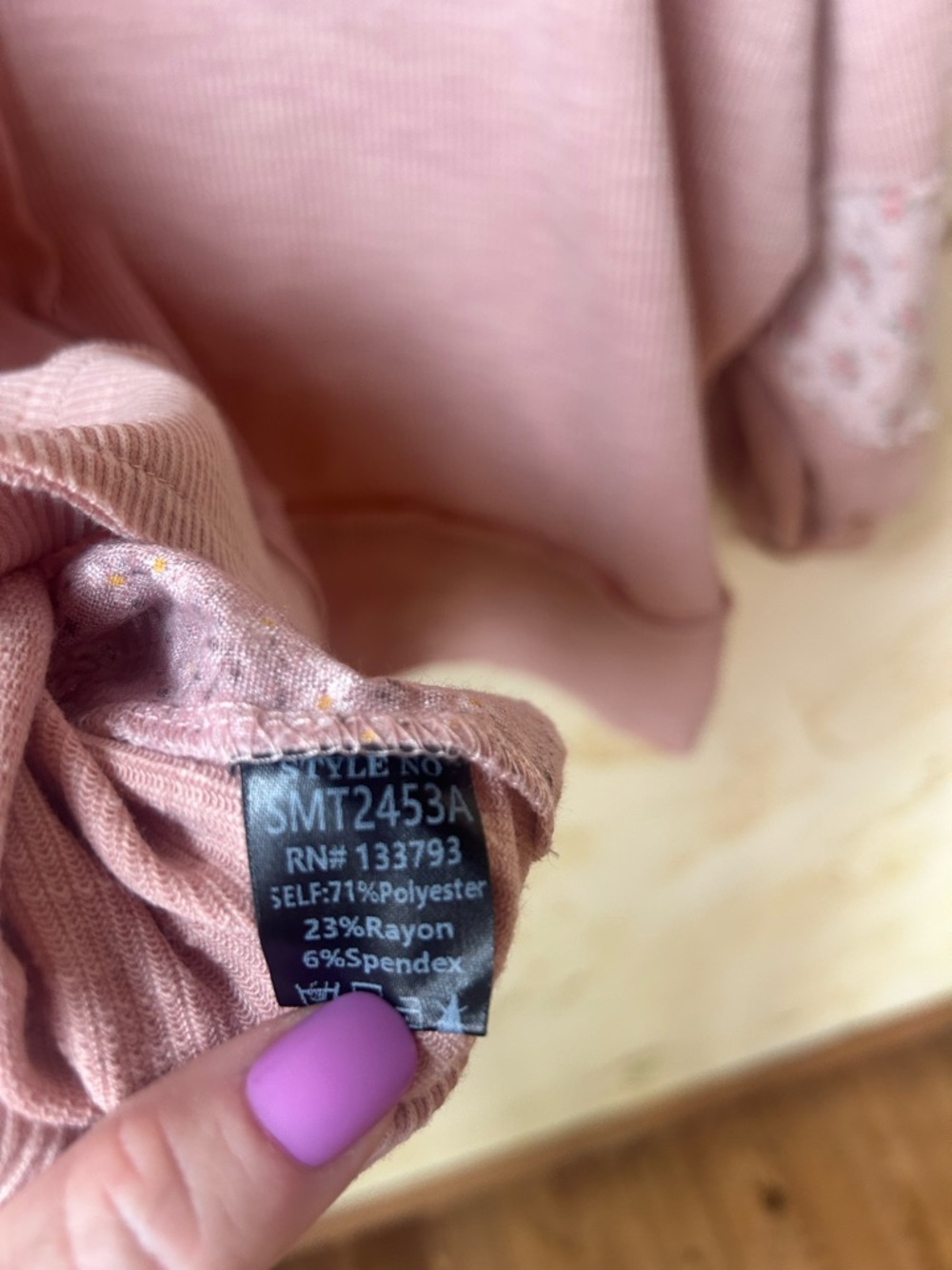POL Patchwork Peace Floral Oversized Hoodie Boho Small Top Pink NWOT Lightweight - Picture 12 of 13